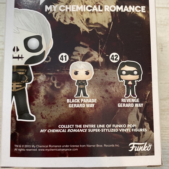 2/$125 Funko Pop Skeleton Gerard Way #41 My Chemical Romance Figure - Picture 6 of 9